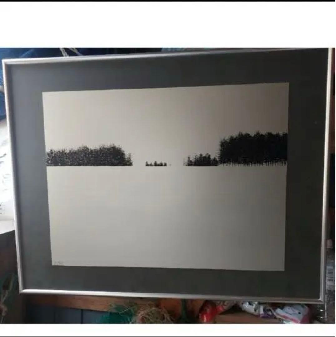 十勝平野雪原 富岡惣一郎 版画