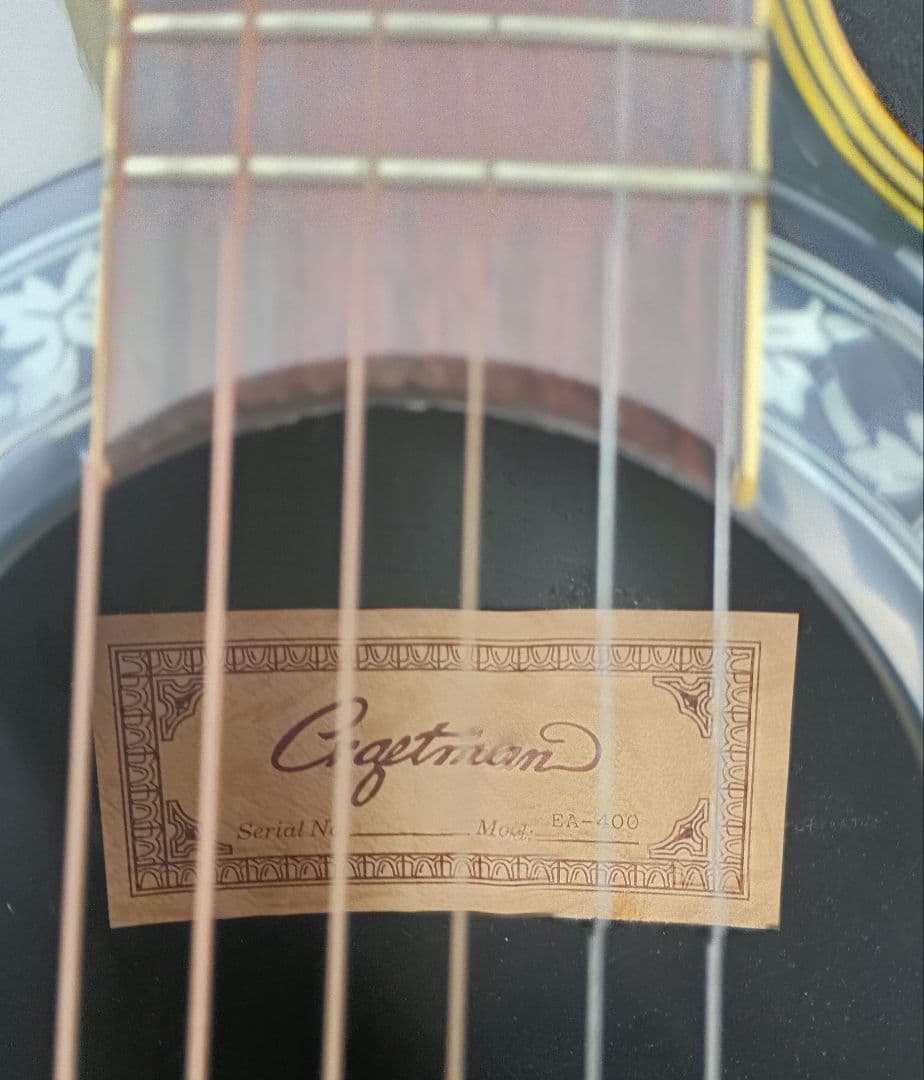 美品 アコースティックギター グリーン/イエロー クラフトマン ケース付