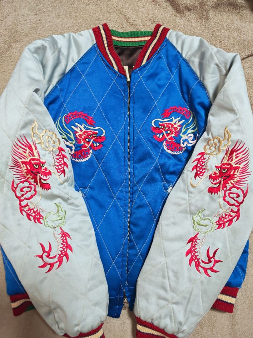 テーラー東洋 2面用 虎龍鷲 日本限定 スカジャン 竹 サテン vintage