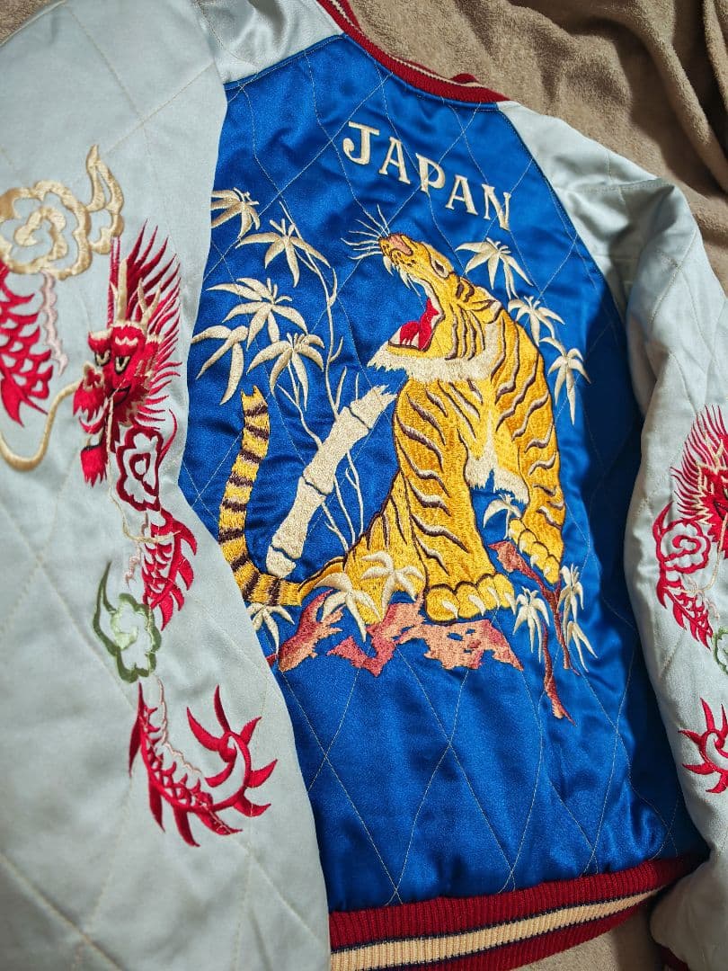 テーラー東洋 2面用 虎龍鷲 日本限定 スカジャン 竹 サテン vintage