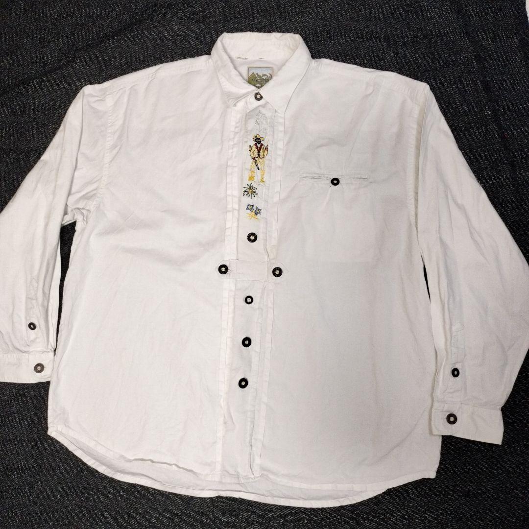 Brubig Trachtenドイツ古着ユーロヴィンテージ刺繍入チロリアンシャツ