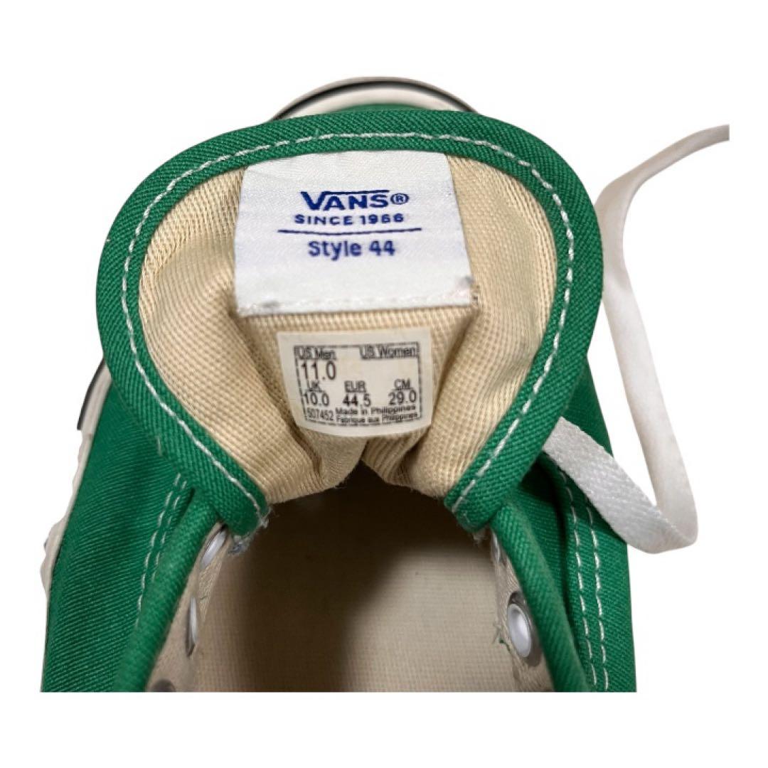 29センチ VANS STYLE 44 DX オーセンティック アナハイム 緑 靴