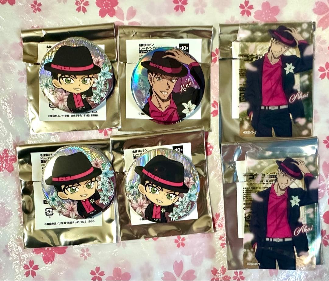 名探偵コナン 赤井秀一 ブラウスタイル 缶バッジ ミニキャラ クリア