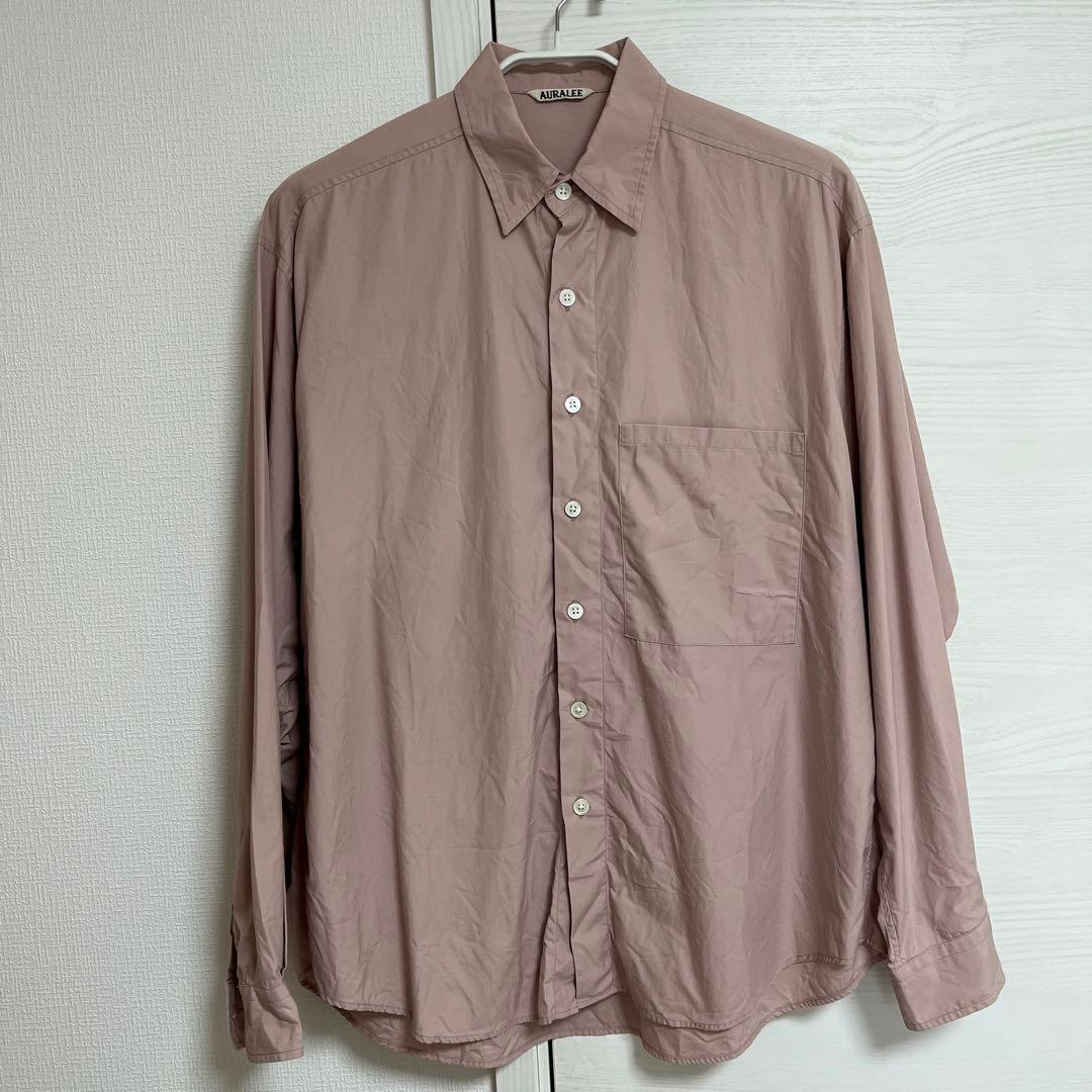 トップス AURALEE WASHD FINX TWILL BIG SHIRTS