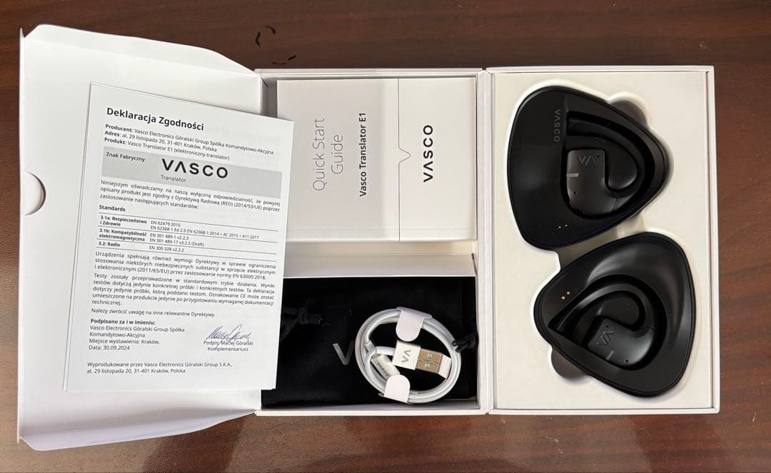 Vasco Translator E1 / 翻訳用イヤホン 新同品