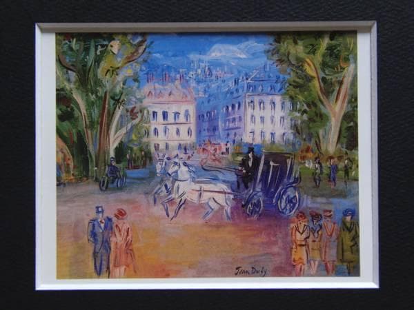 ean Dufy、CALECHES~BOIS、海外版超希少レゾネ、新品額付