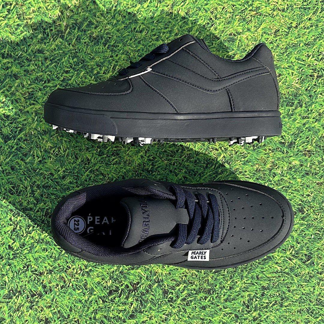 新品正規品 パーリーゲイツ 定価28600円 ゴルフシューズ 紺 25.0cm