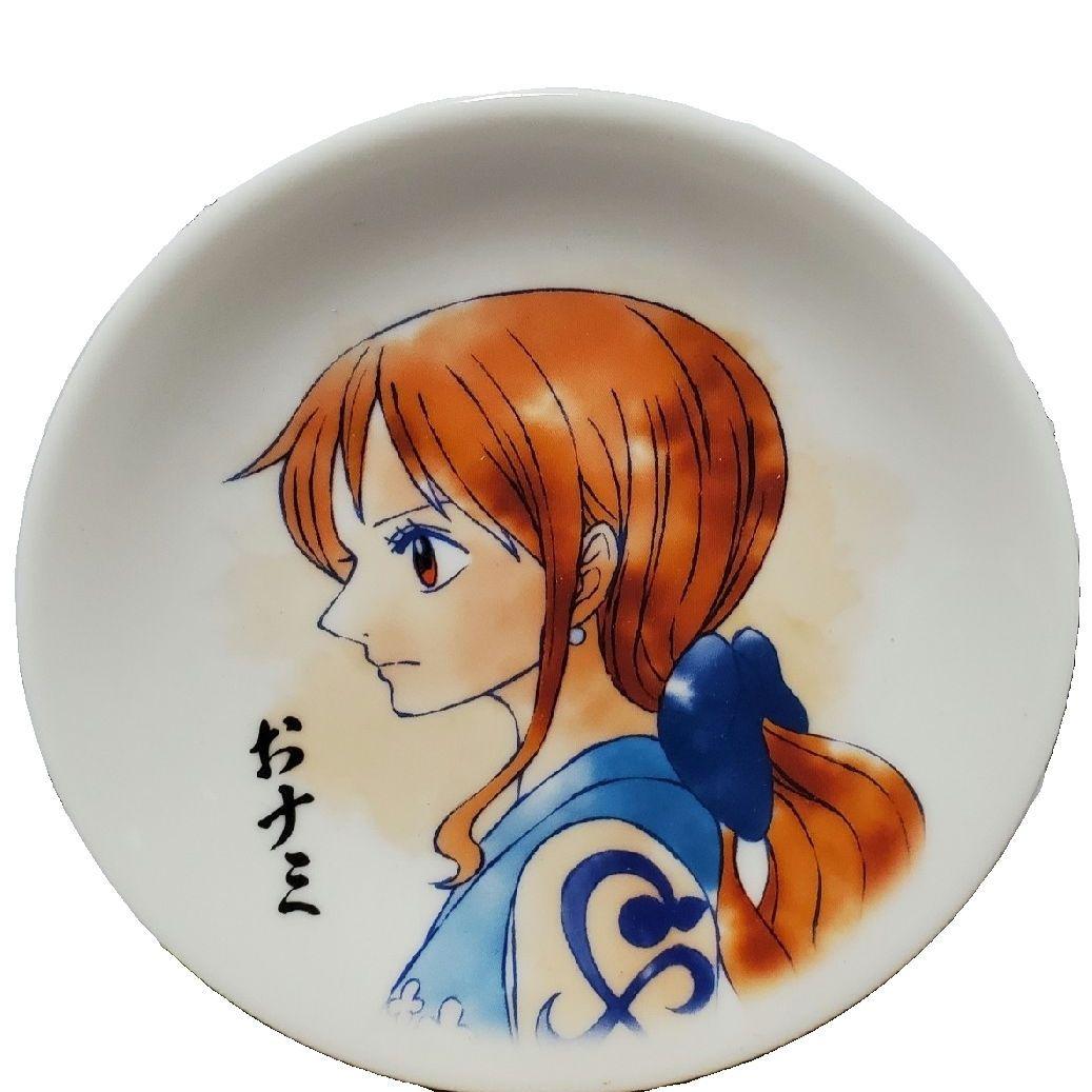 ONE PIECEナミ ハンコック ロビン 小紫 絵皿&湯飲み&グラスセット