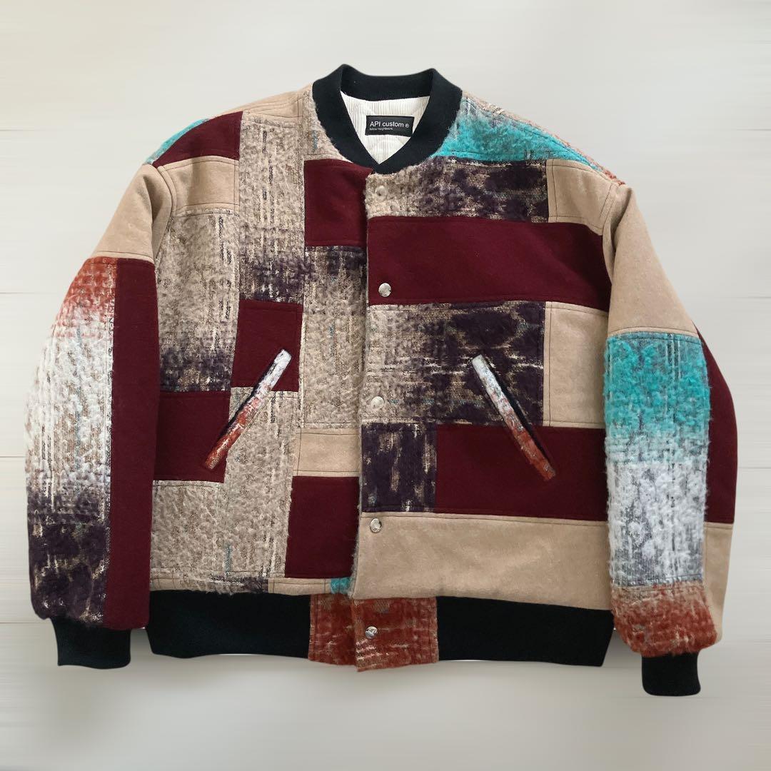 け*ぱ様 api customリメイクスカジャンMA-1 ハンドメイド ウール