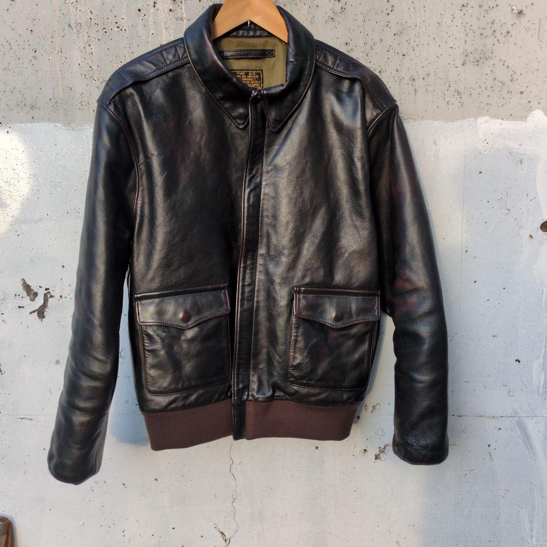 A2フライトジャケット 馬革ホースハイド 茶芯 XXL 44 レザージャケット