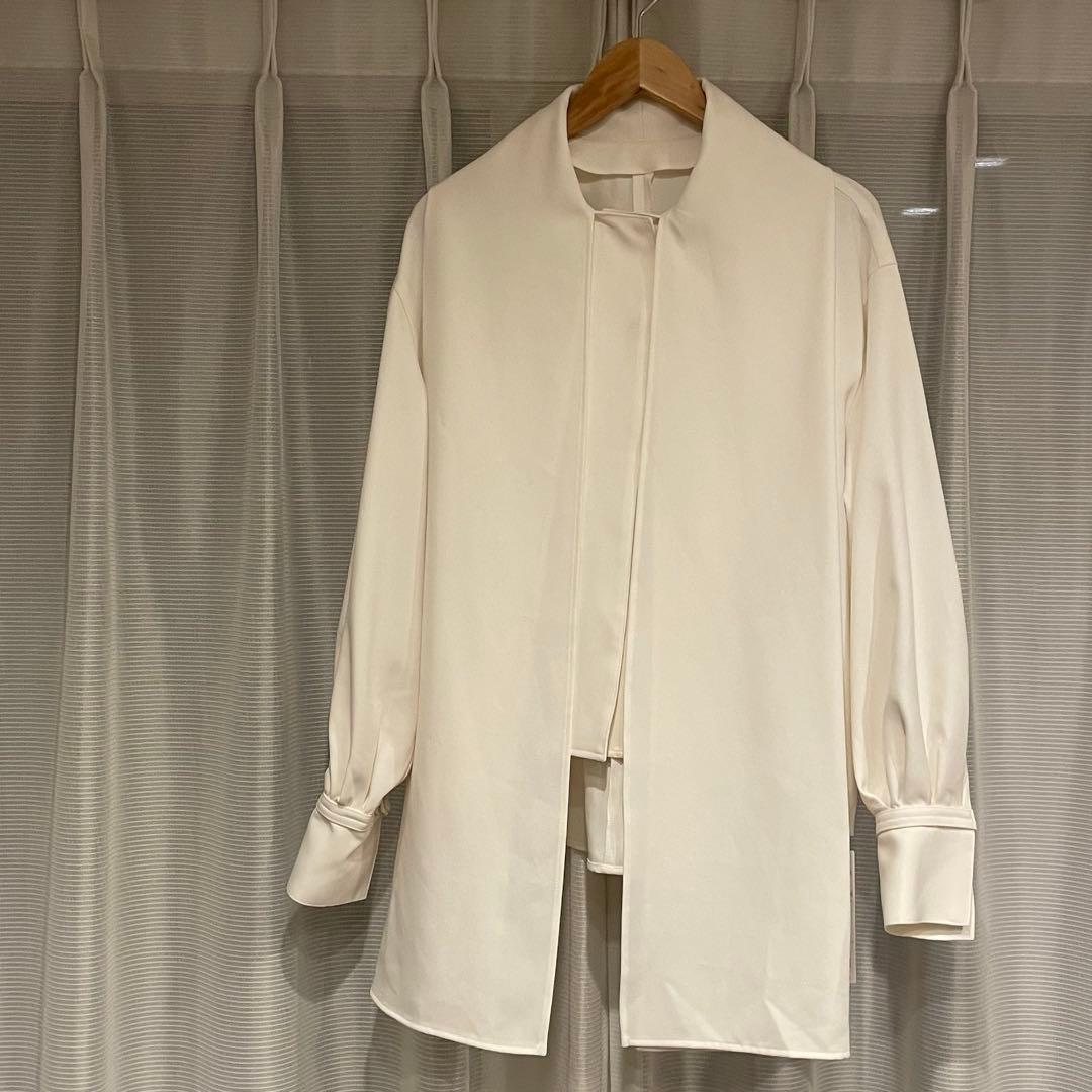 Newans洗濯機可ビックリボンパウダリーブラウス ボウタイ オンワード