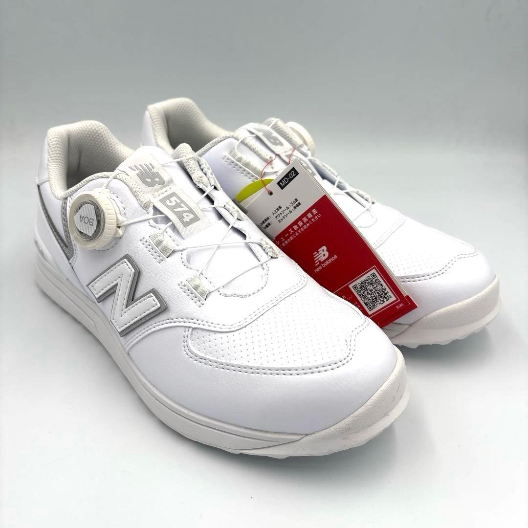 ✨未使用✨ニューバランス 574 ボア ゴルフシューズ【24.5cm】ホワイト