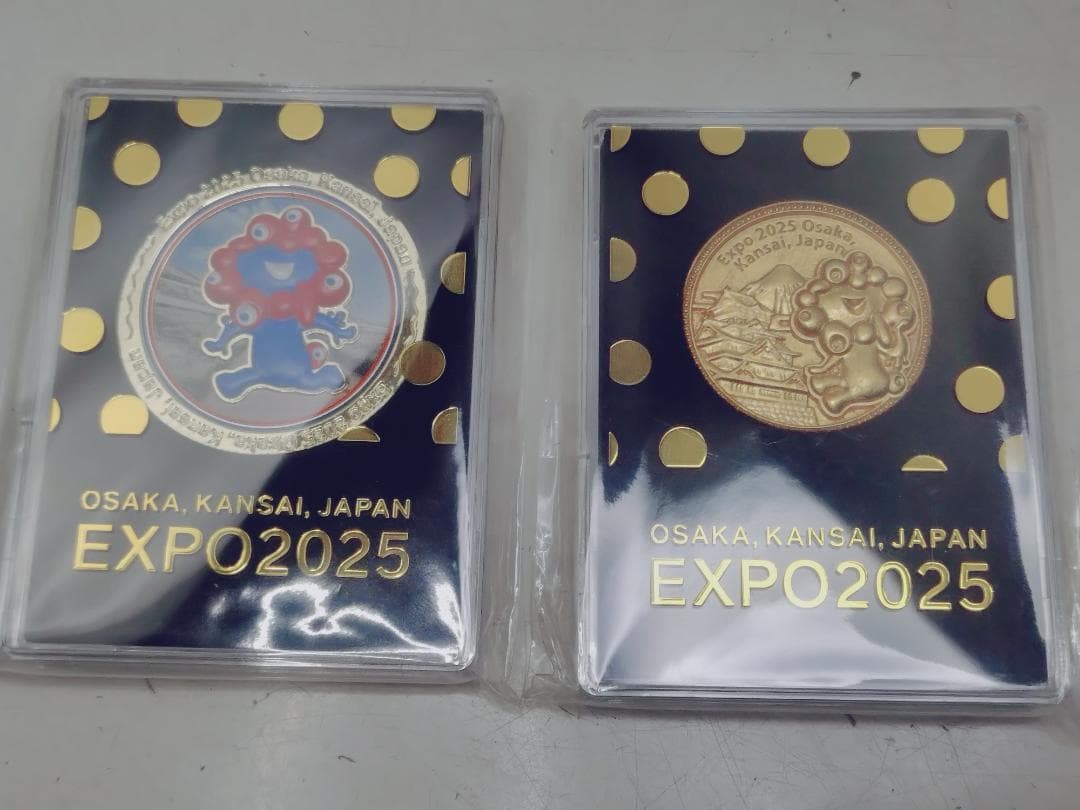 万博 2025 記念メダルセット 金箔メダル フルカラー3Dメダル
