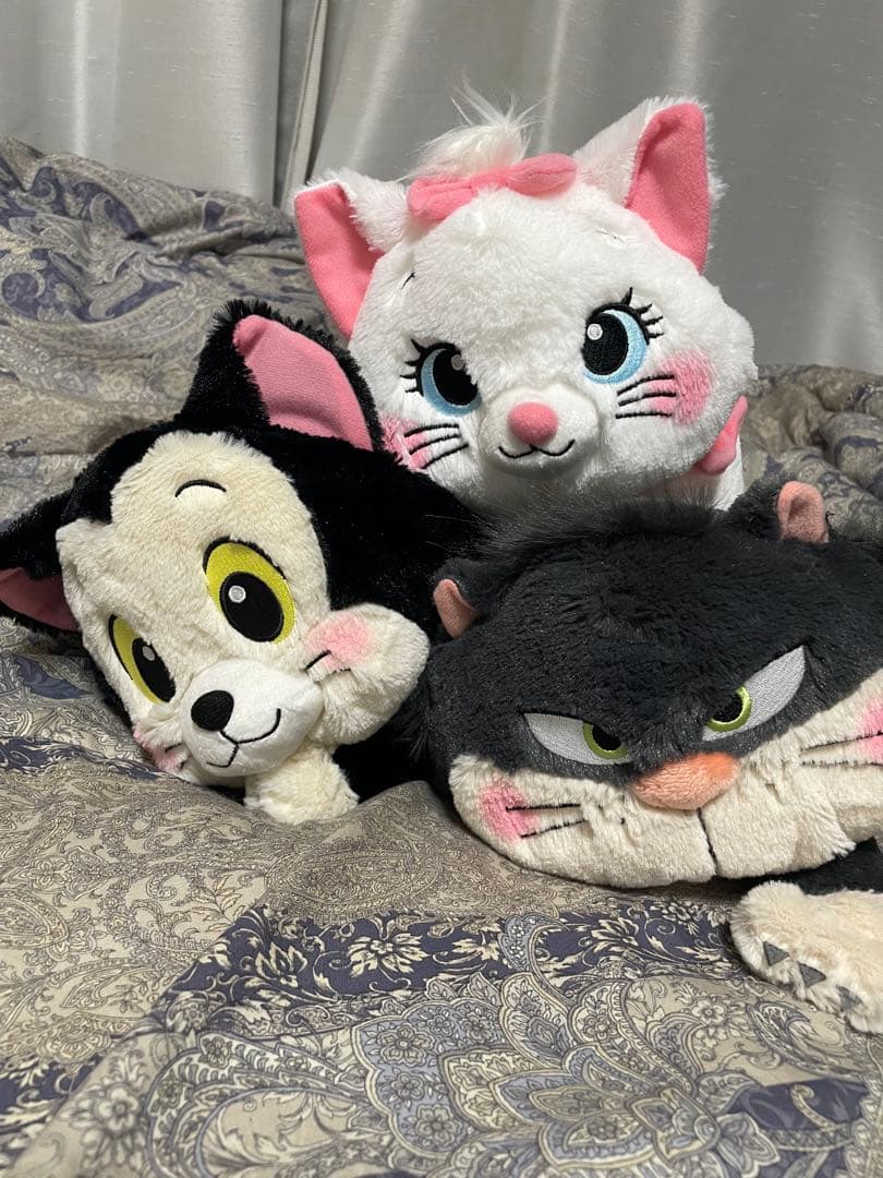 ディズニーキャラクター くったり BIGぬいぐるみ マリー フィガロ　ルシファー Aマリー】ディズニーキャラクター くったり BIGぬいぐるみ～マリー