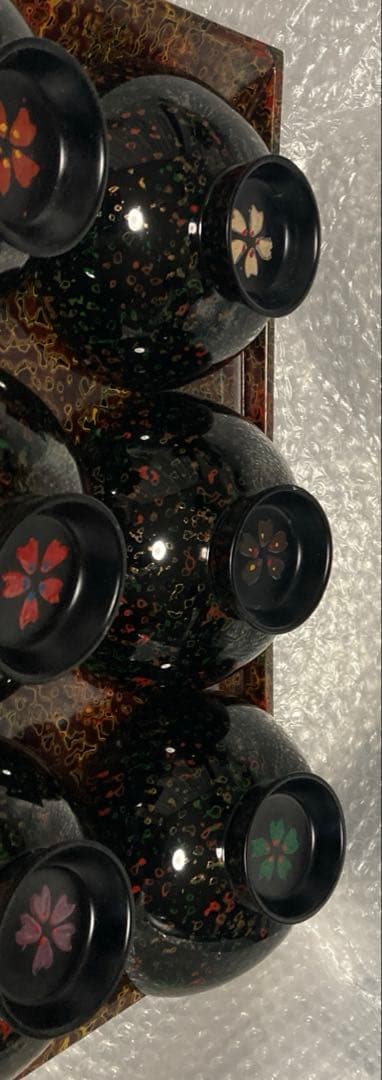 伝統工芸津軽漆 手描き桜汁椀 お盆