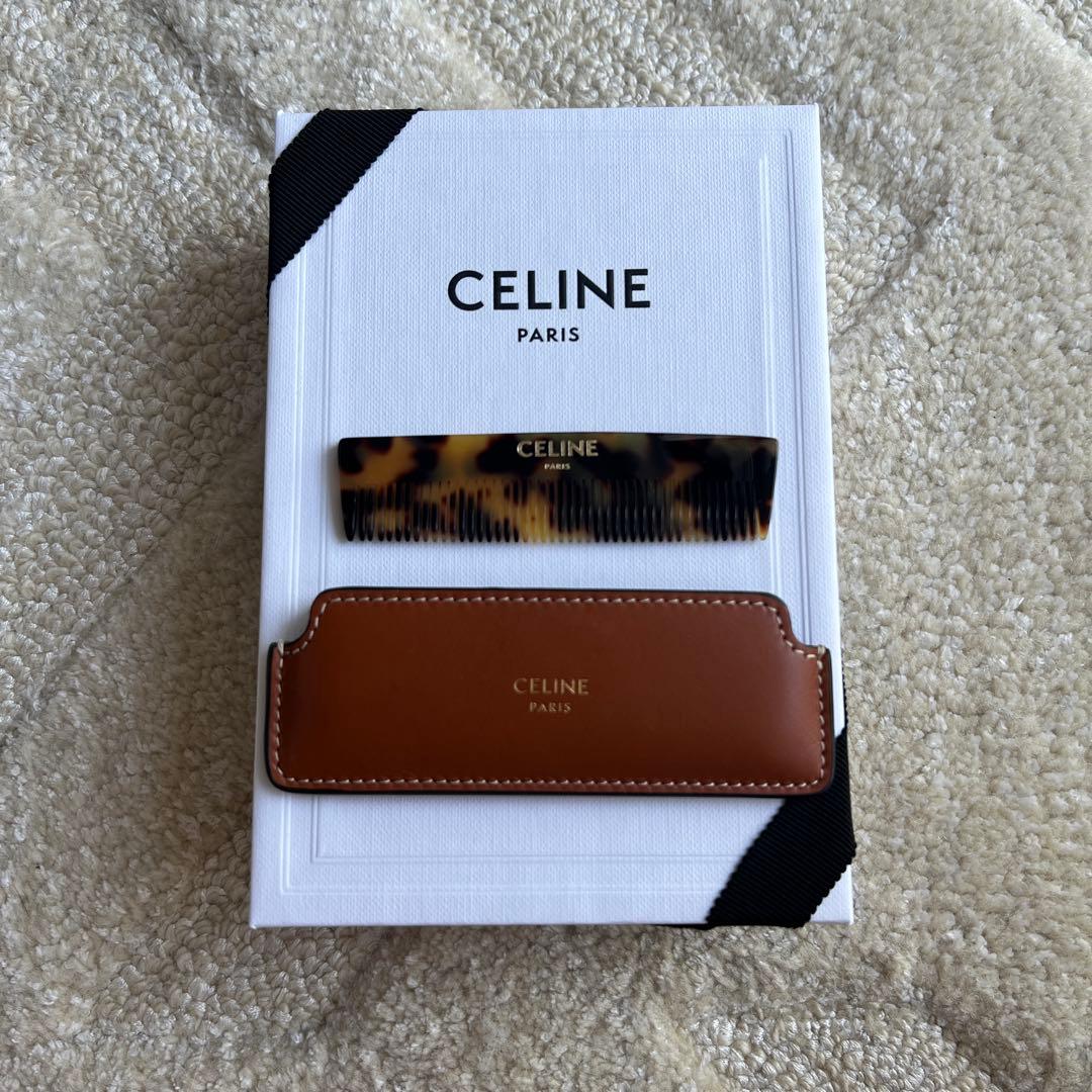 セリーヌ ケース付きヘアコーム ケース付きカーブヘアコーム / トリオンフキャンバス - ブラック