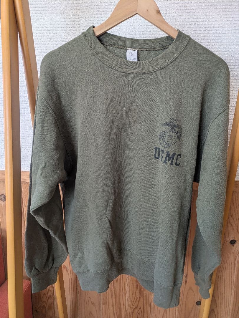 USMCロゴ入りスウェットシャツ+パンツ上下一式 Mサイズ