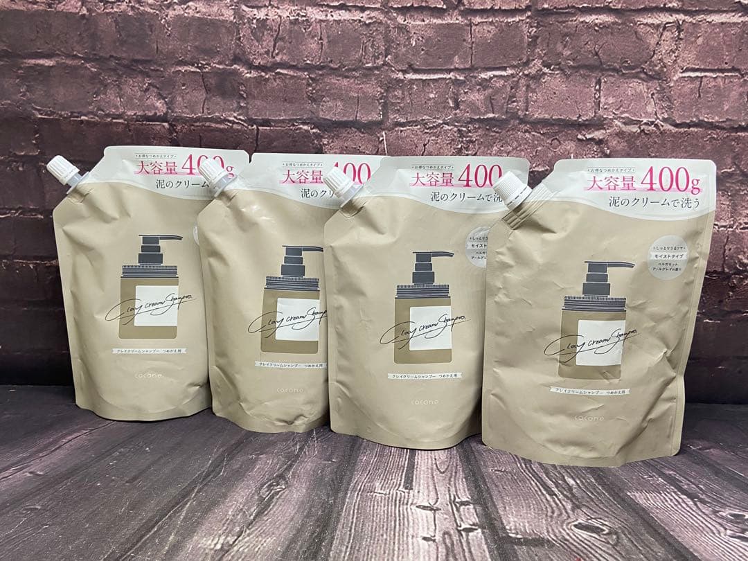 cocone ココネ クレイクリームシャンプー 詰め替え用 400g×4