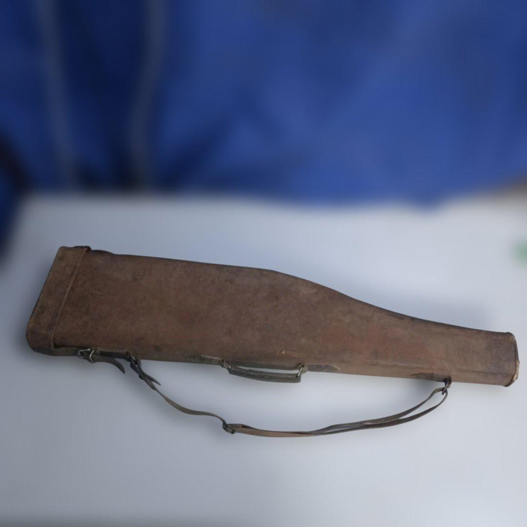 4608)とても古い　布張りのガンケース　詳細不明