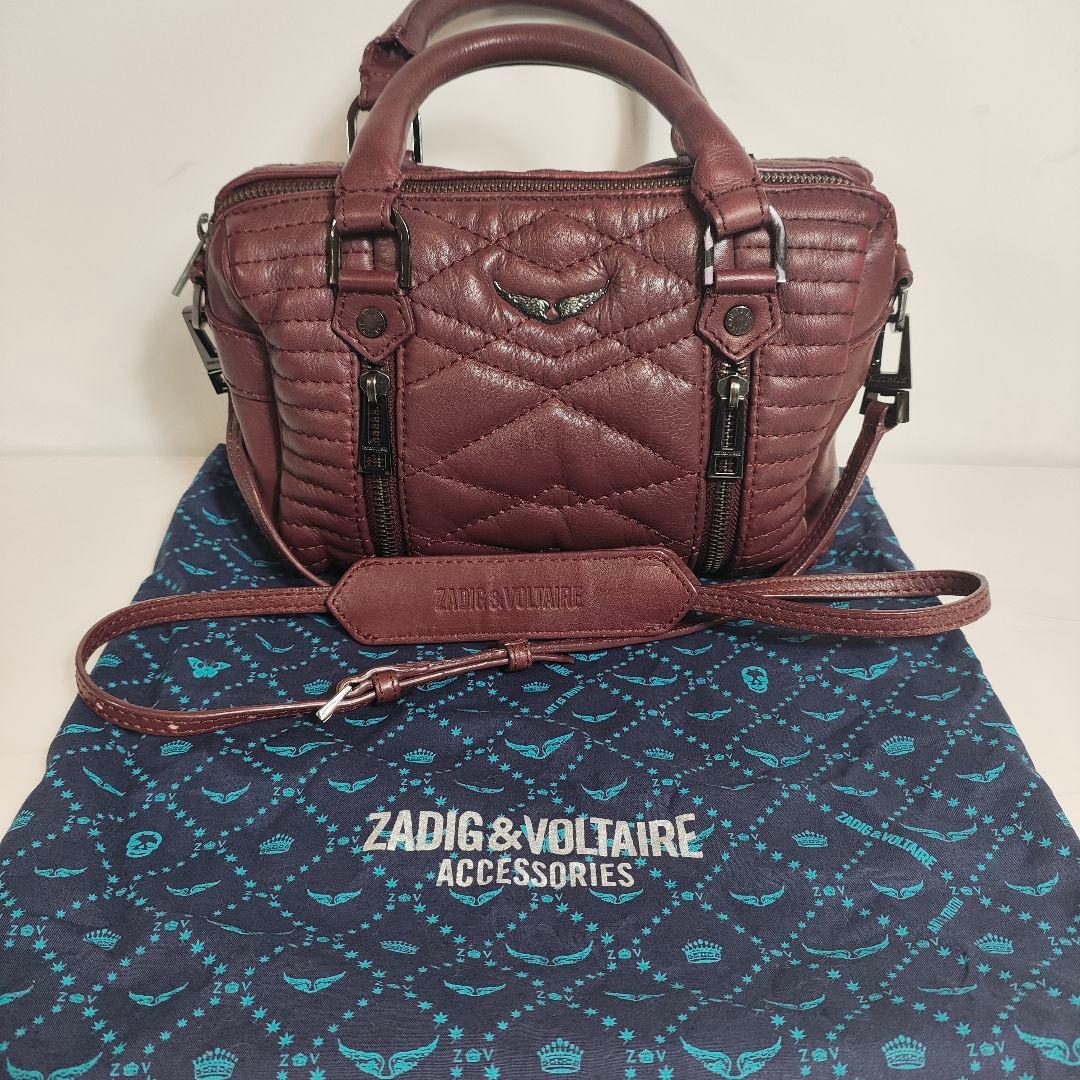 【美品】ザディグエヴォルテール　ボストンバッグ　2way　オールレザー　オリーブ TIDEWAY（タイドウェイ） TIDEWAY MOSS BOSTON XS モス ボストン