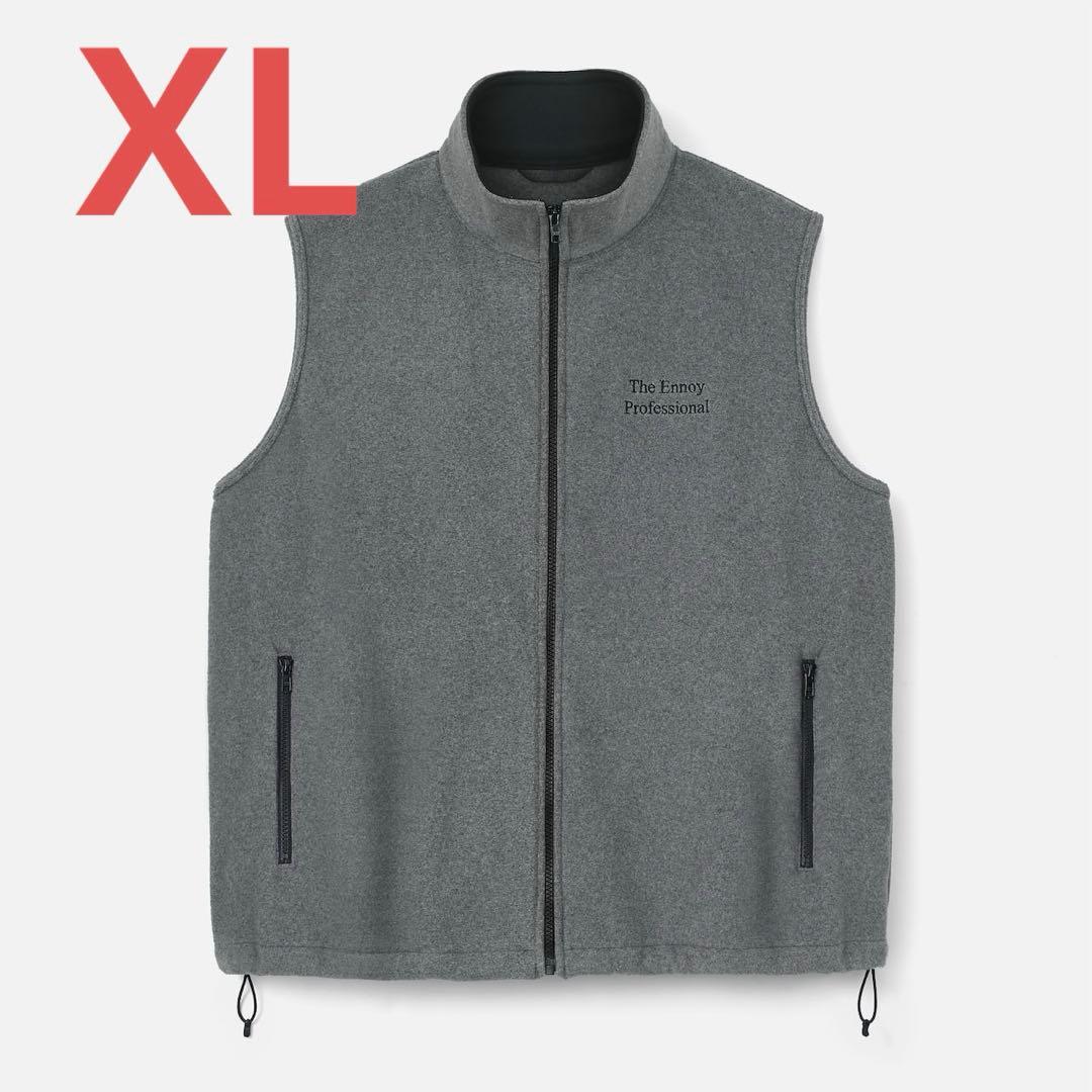 トップス ennoy PROFESSIONAL FLEECE VEST(GRAY) ENNOY PROFESSIONAL FLEECE VEST グレー フリースベスト Mサイズ