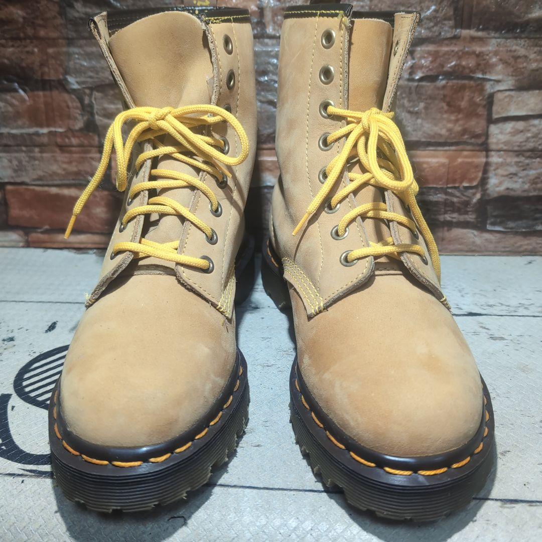 ベージュ スエード ハイカット ワークブーツ