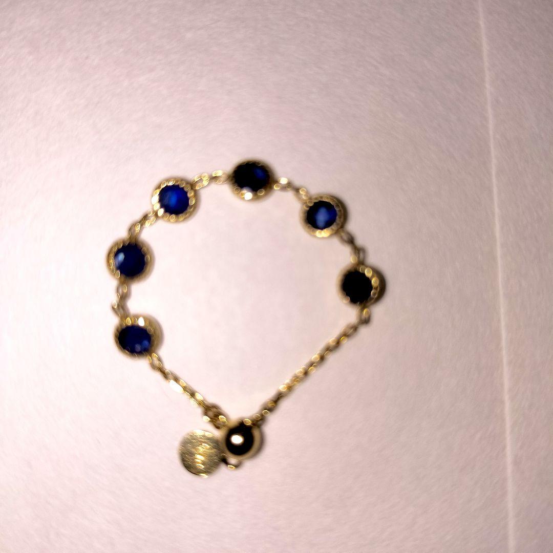 お値段交渉可。サファイア　フリーリング　k10 YG