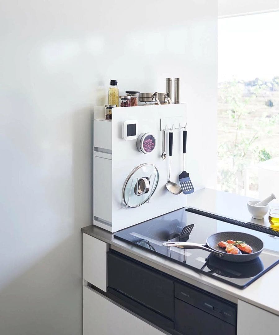 山崎実業 tower 隠せる調味料ラック2段（ホワイト）