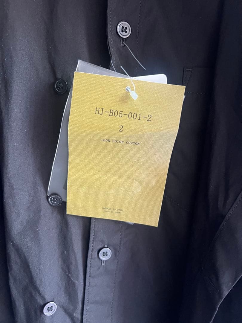 未使用】ヨウジヤマモト タグあり新品 スタンドカラー二重シャツ