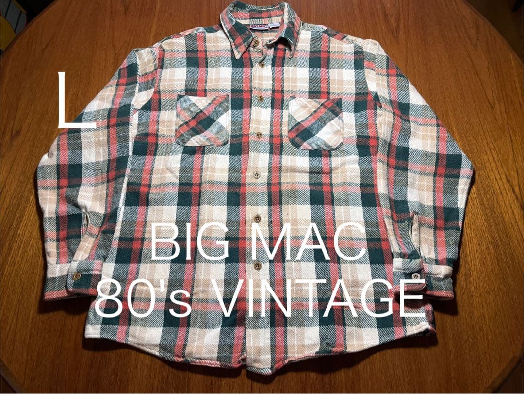 BIG MAC 80s VINTAGE ネルシャツ　ヘビネル　ヴィンテージ