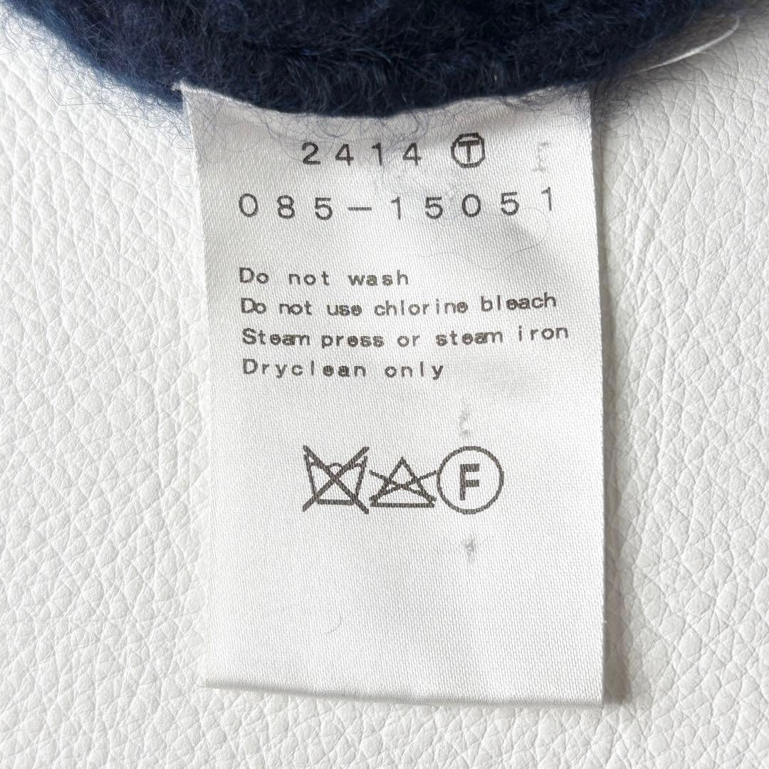 2872y美品 ドレステリア ふわふわ♡カシミヤファーニット 紺 クルー