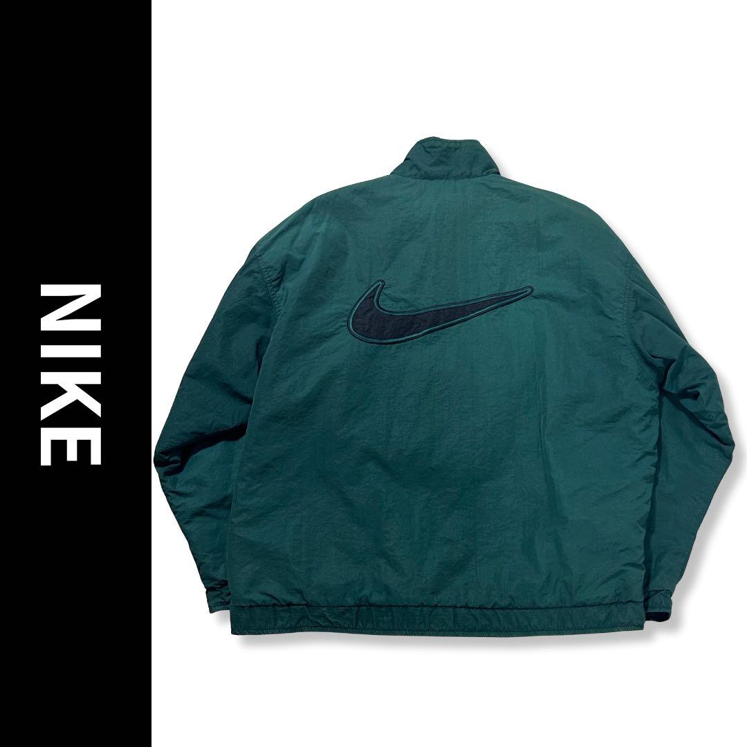 90s NIKE キルティング ナイロンジャケット リバーシブル　銀タグ NIKE - 銀タグ 90s NIKE ナイロンジャケット ビックスウッシュ