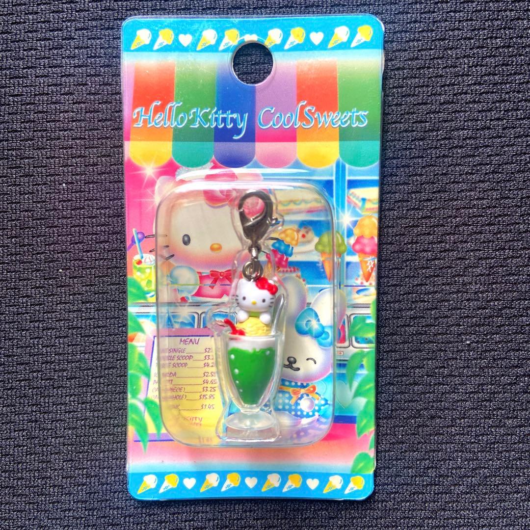 クールスイーツキティクリームソーダ根付ファスナーマスコットチャーム希少激レア原宿