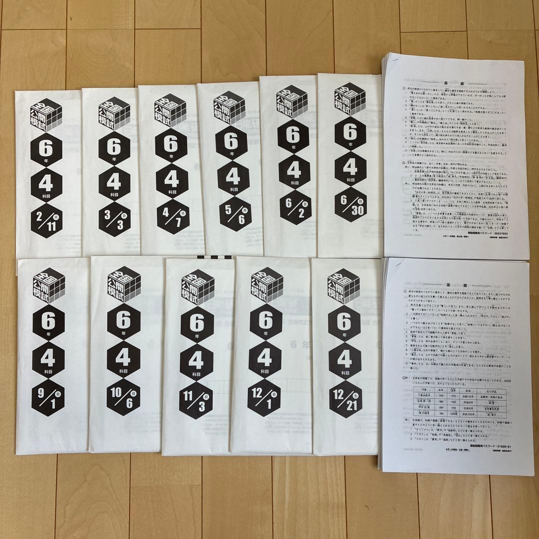 日能研 6年 公開模試 2024年（アンサーガイド付き）