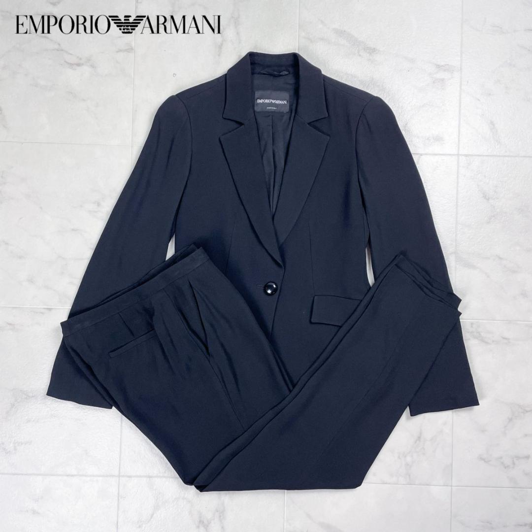 エンポリオアルマーニ セットアップパンツスーツ ブラック サイズ38*HD227 EMPORIO ARMANI UNDER WEAR エンポリオアルマーニ セットアップ