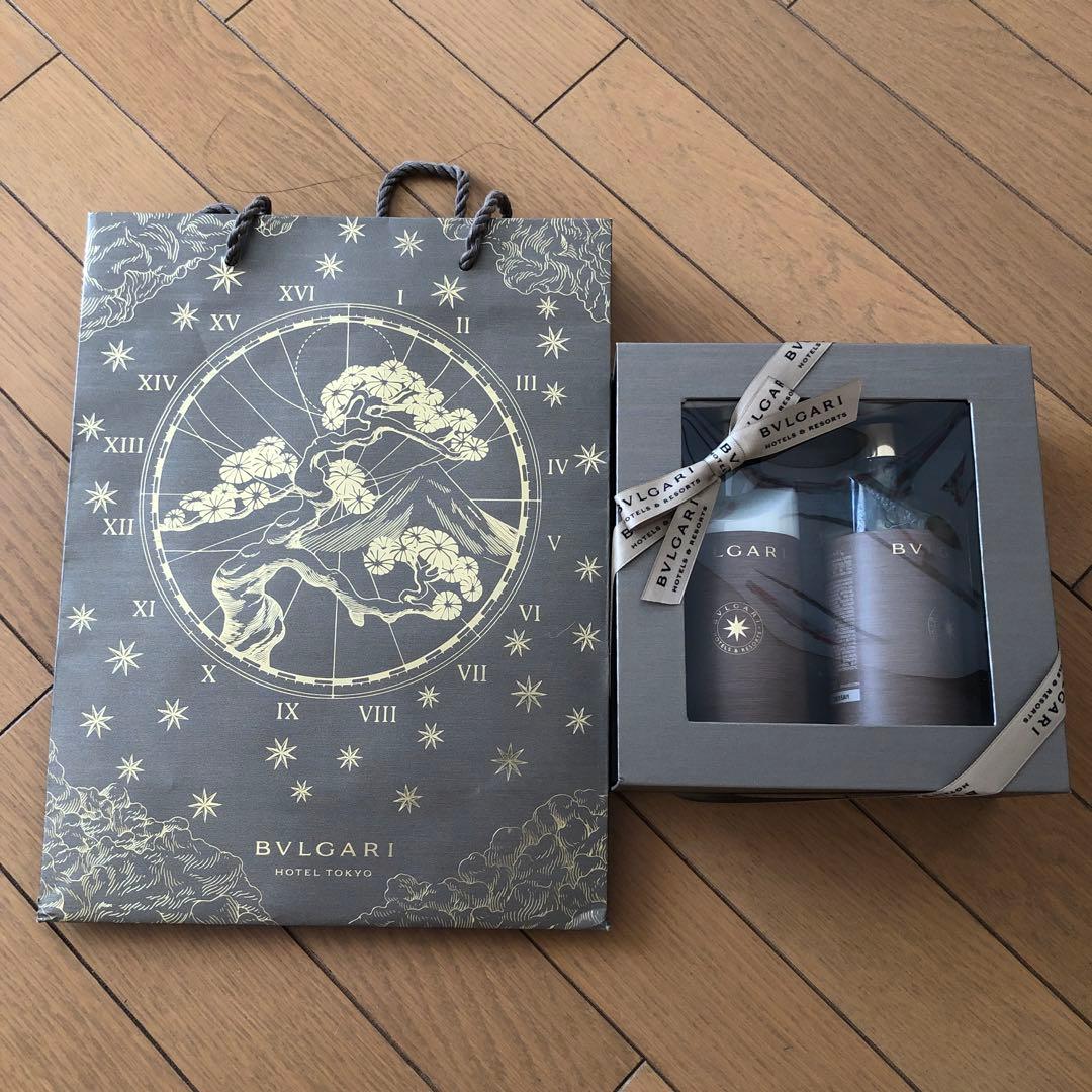 ブルガリ　ホテル　シャンプー　リンス　コンディショナーセット　ノベルティー　紙袋