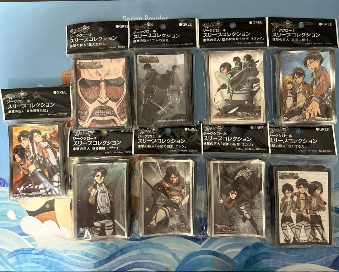 進撃の巨人 ジーククローネ スリーブまとめ売り 開封品 seigkrone-shingeki-no-kyojin-