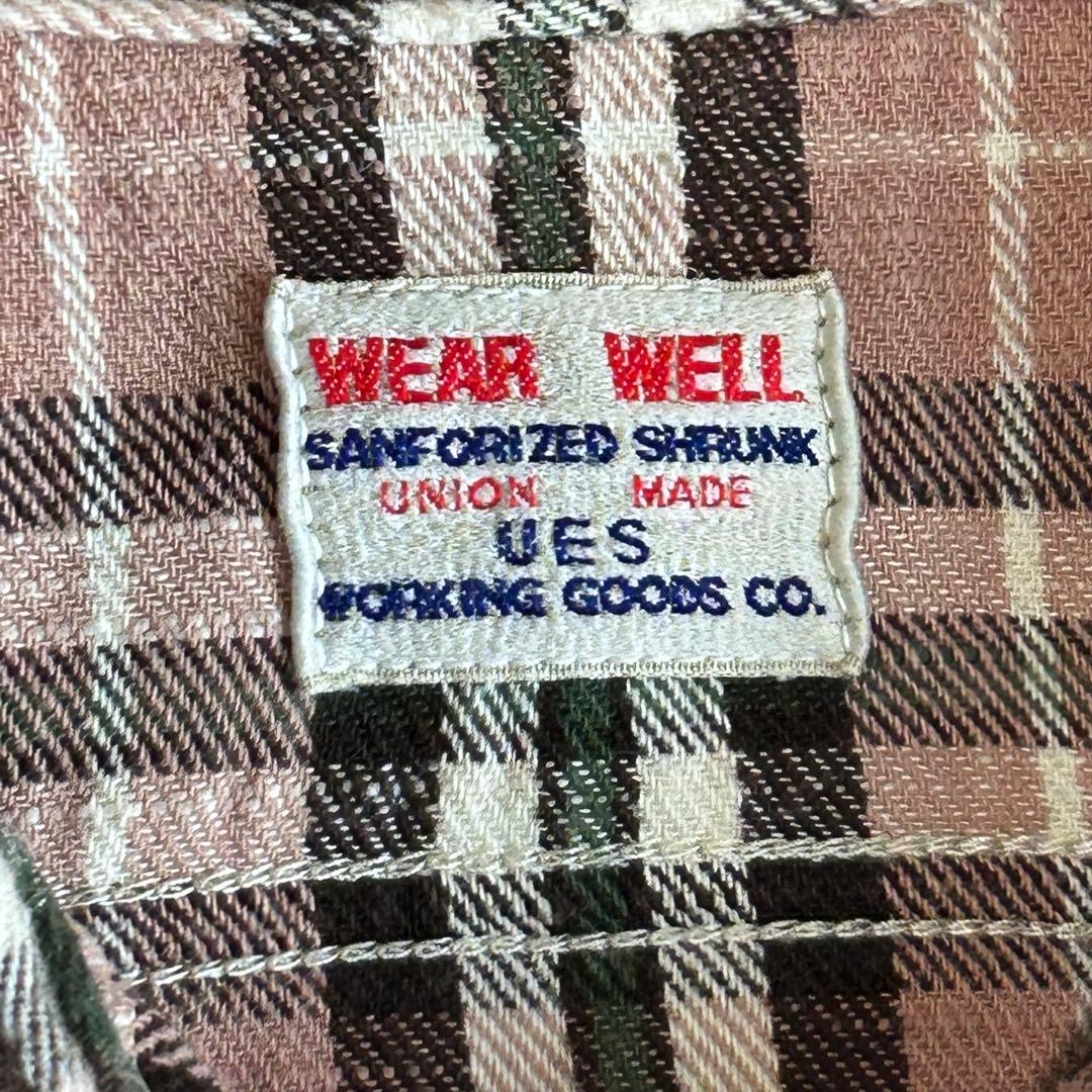 WEAR WELL チェックネルシャツ 長袖 日本製 コットン ユニセックス