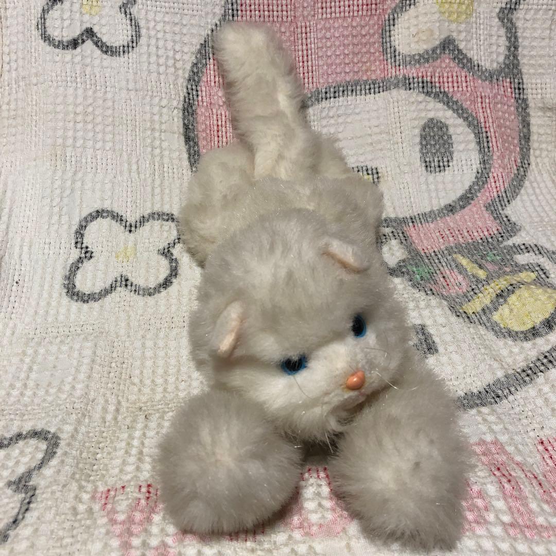 昭和レトロリーベ社猫寝そべりポーズぬいぐるみ中古品