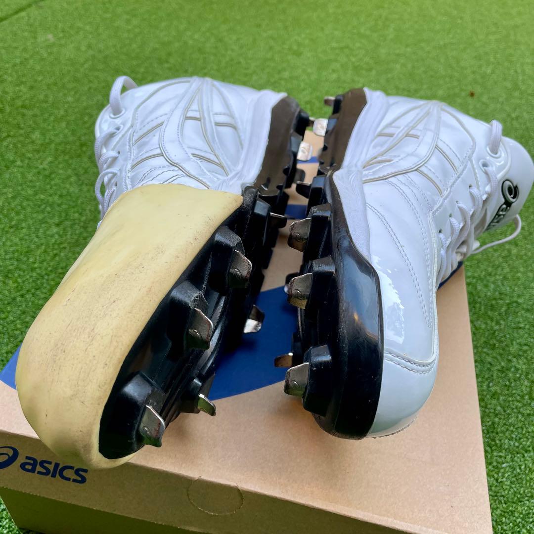 asics オーダースパイク白 (投手用)30.5cm (未使用インソール付き)