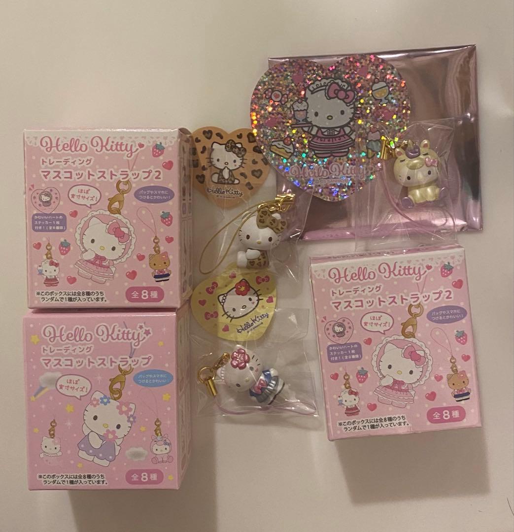 ハローキティ トレーディング マスコットストラップ 3個セット ＋
