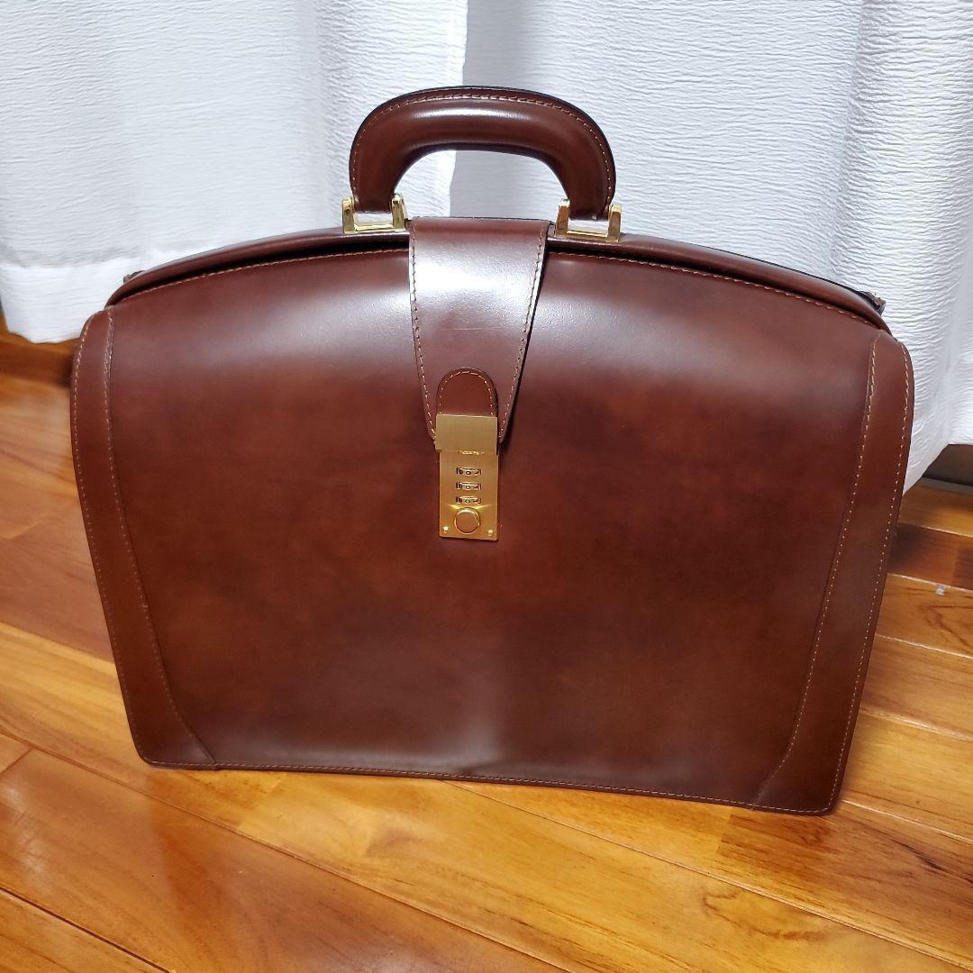 中*雄様 【美品/イタリア製】ダレスバック 大容量 レザー 本革