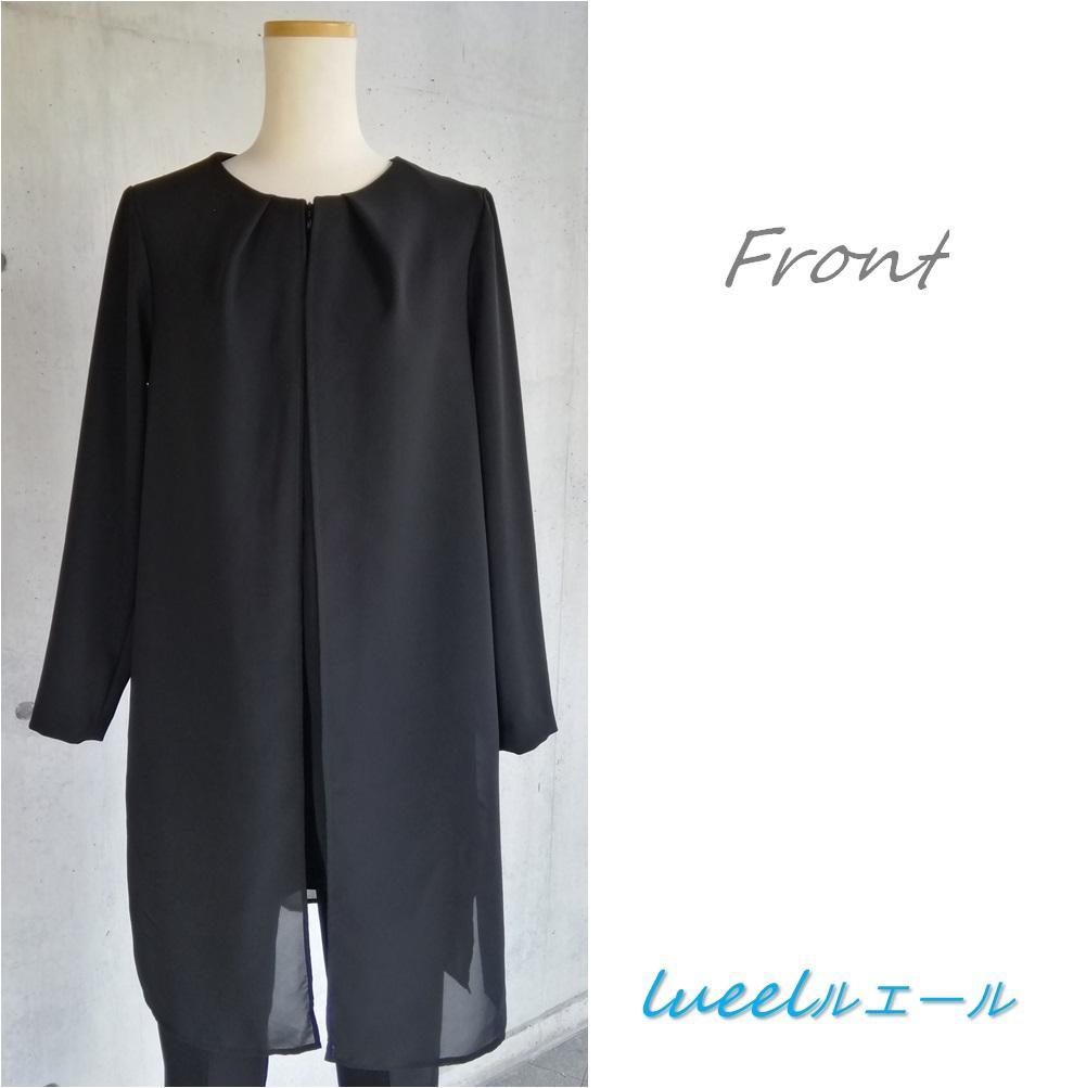 喪服　前開きで着やすいレイヤードチュニック《3L～6L》　135700ch-2