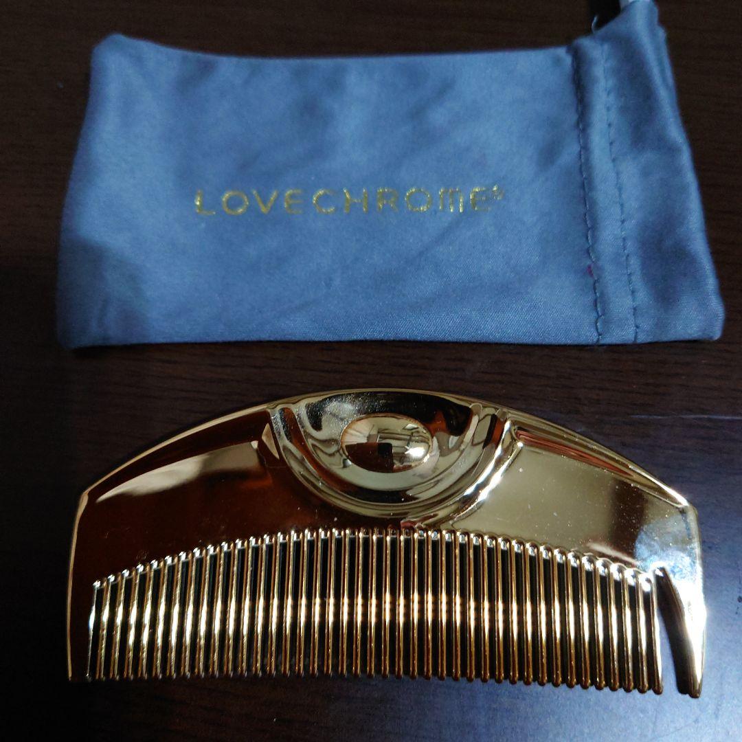 LOVE CHROME ゴールドコーム ポーチ付き