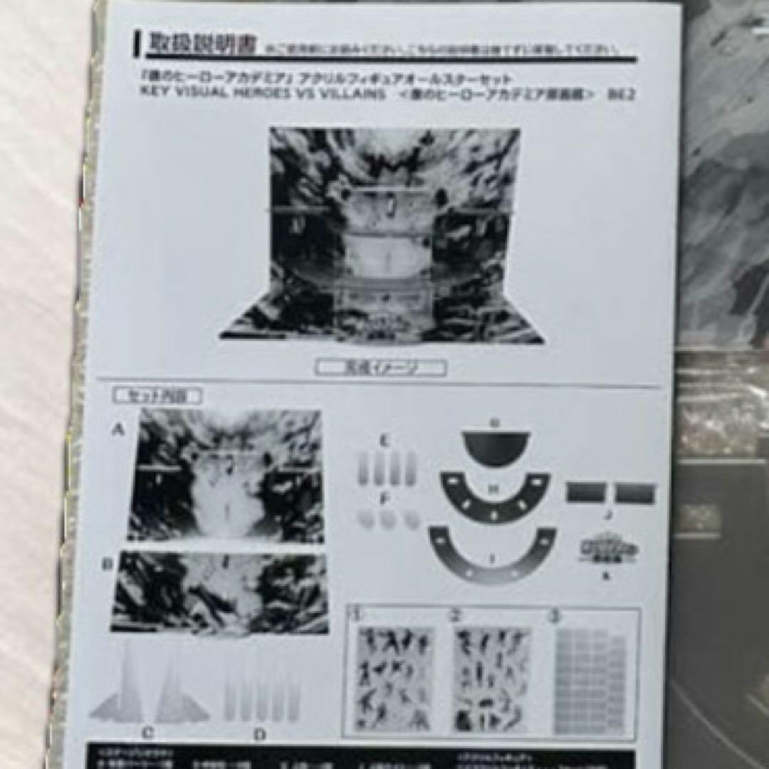 ヒロアカ 原画展 オールスターアクリルフィギュア 受注限定 台座 ロゴ