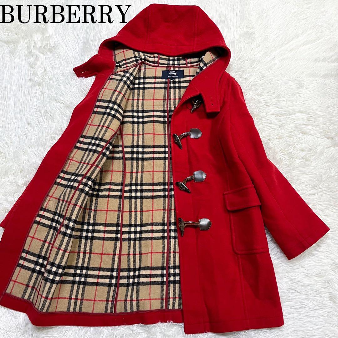 バーバリーロンドン ダッフルコート ダブルフェイス ノバチェック ウール