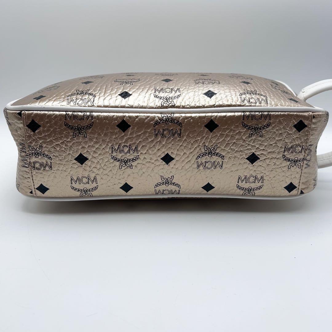 未使用級】 MCM バッグ ポーチ シューズバッグ ヴィセトス柄 ゴールド