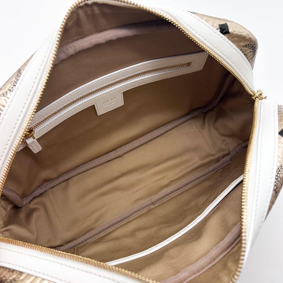 未使用級】 MCM バッグ ポーチ シューズバッグ ヴィセトス柄 ゴールド