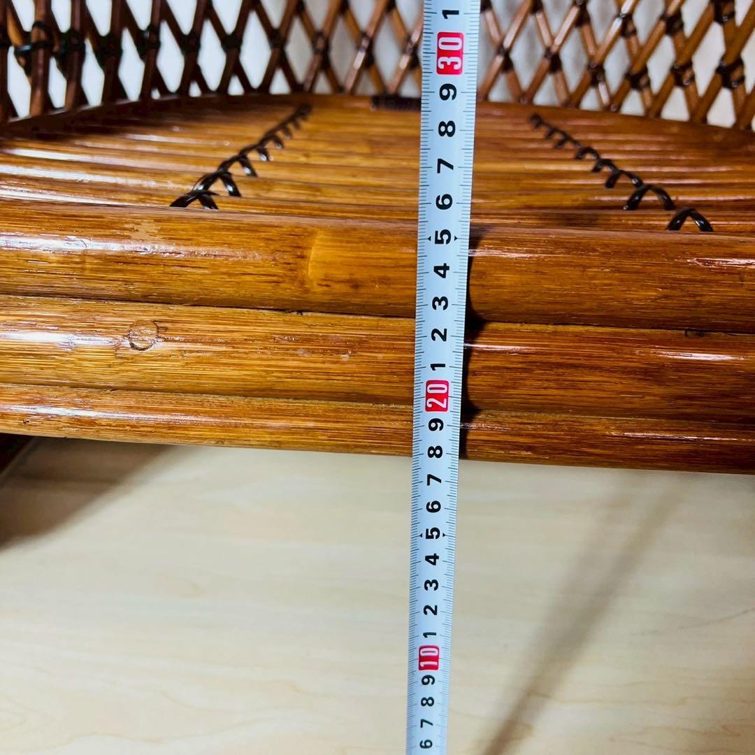 超希少！ KAZAMA ラタン 籐家具 チェア フレームのみ 飾り棚 花台