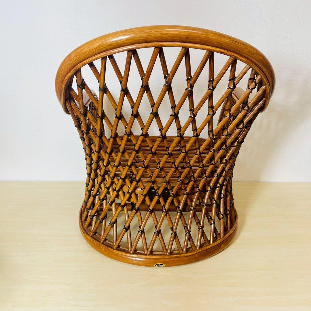 超希少！ KAZAMA ラタン 籐家具 チェア フレームのみ 飾り棚 花台
